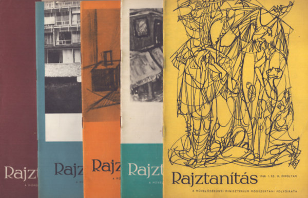 Farkas Gy�rgy  ( szerkesztette) - Rajztan�t�s - Az Oktat�si Miniszt�rium m�dszertani foly�irata - X.�vf. 1968/1-6.sz�m teljes �vfolyam