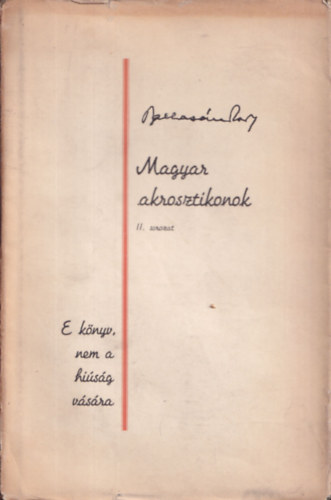 Balla Sándor - Magyar akrosztikonok (dedikált)