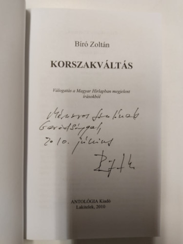 Br Zoltn - Korszakvlts - Vlogats a Magyar Hrlapban megjelent rsokbl