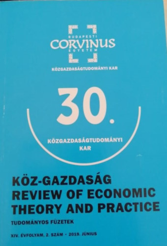 Trautmann Lszl  (fszerk.) - Kzgazdasg- Tudomnyos fzetek XIV. vfolyam 2 szm 2019 jnius