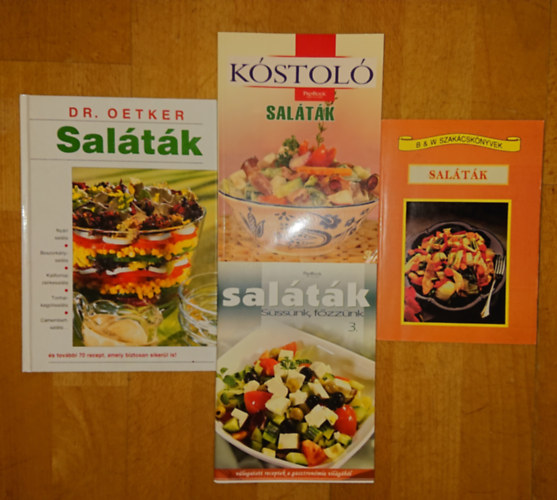 Dr. Oetker - 4 k�nyv a sal�t�kr�l: Sal�t�k, Kostol� - Sal�t�k, S�ss�nk-f�zz�nk - Sal�t�k, Dr. Oetker - Sal�t�k