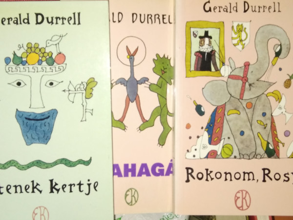 Gerald Durrell - 3 db knyv: Rokonom, Rosy / Hahagj / Istenek kertje