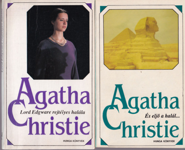 Agatha Chirstie - 2 db Agath Christie krimi ( egytt ) 1. s elj  hall... 2. Lord Edgware rejtlyes halla