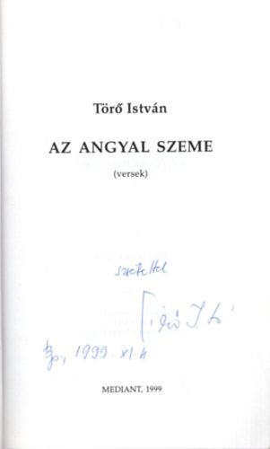 Tr Istvn - Az angyal szeme- Dediklt