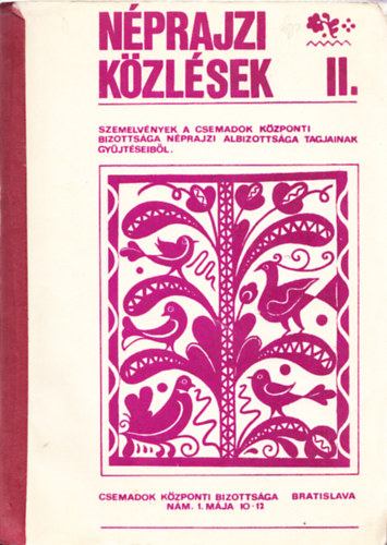Méry Józsefné (szerk.) - Néprajzi közlések II. (Szemelvények a Csemadok Központi Bizottsága Néprajzi Albizottsága tagjainak gyűjtéseiből)