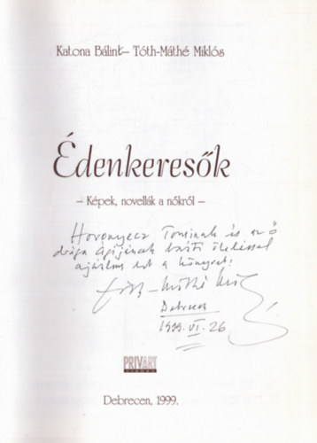 Tth-Mth Mikls Katona Blint - denkeresk - Kpek, novellk a nkrl (dediklt)