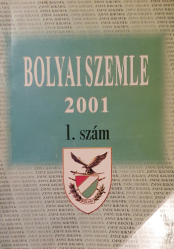 Bolyai szemle 2001. 1. szám
