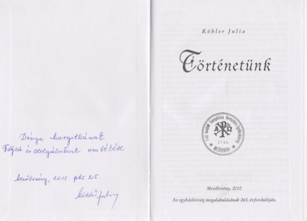 Khler Julia - Trtnetnk (Dediklt)