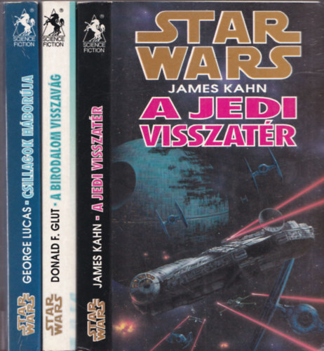 George Lucas; Donald F. Glut; James Kahn - 3 db. Star Wars sci-fi (Csillagok háborúja + A Birodalom visszavág + A Jedi visszatér)