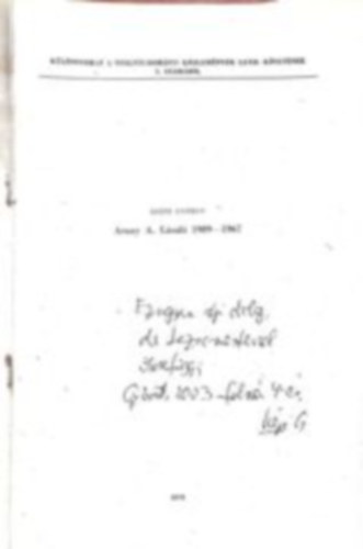 Sz�pe Gy�rgy - Arany A. L�szl� 1909-1967