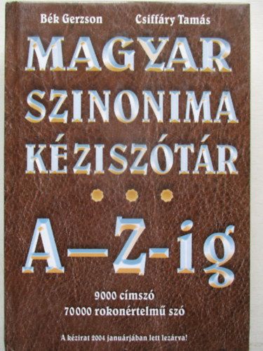 Pra Ferenc - Magyar szinonimasztr A-Z-ig