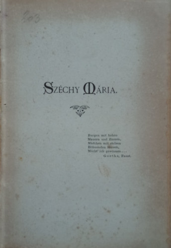 Dczi Lajos - Szchy Mria - trtneti sznm
