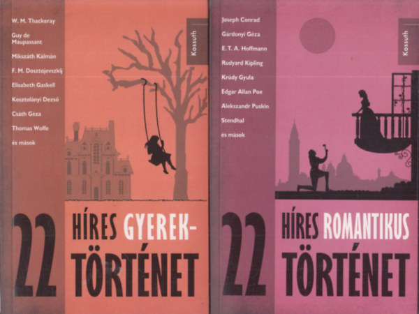 2 db könyv a 22 híres történet sorozatból: Gyerektörténet + Romantikus történet
