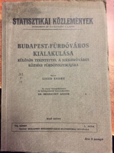 Liber Endre - Budapest-Fürdőváros kialakulása I.