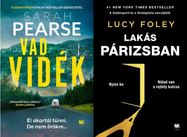 Sarah Pearse Lucy Foley - 2 db kiváló krimi: Lakás Párizsban + Vad vidék
