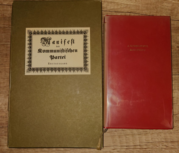 Marx-Engels - 2 k�nyv: Manifest der kommunistischen Partei (reprint - 1973) + A kommunista ki�ltv�ny