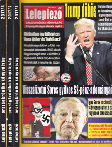 Tőke Péter (főszerk.) - 3 db. Leleplező könyvújság (2017/ I-II. és IV.)