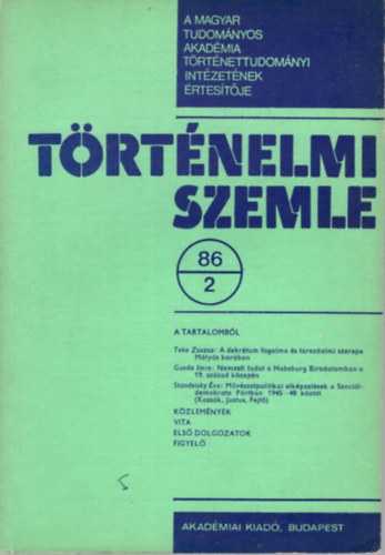 Han�k P�ter  Engel P�l (szerk.) - T�rt�nelmi Szemle 86/2