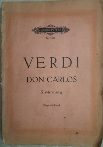 G. Verdi - Don carlos Klavierauszug