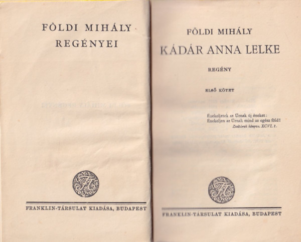 F�ldi Mih�ly - K�d�r Anna lelke