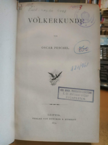 Oscar Peschel - V�lkerkunde