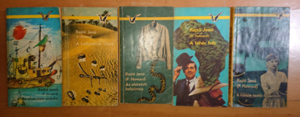 Rejtő Jenő - 5 dbfej könyv Rejtő Jenőtől: Az elveszett cirkáló, A láthatatlan légió, Az előretolt helyőrség, A fehér folt, A három testőr Afrikában