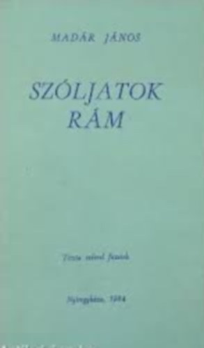 Madr Jnos - Szljatok rm - Tiszta Szvvel fzetek