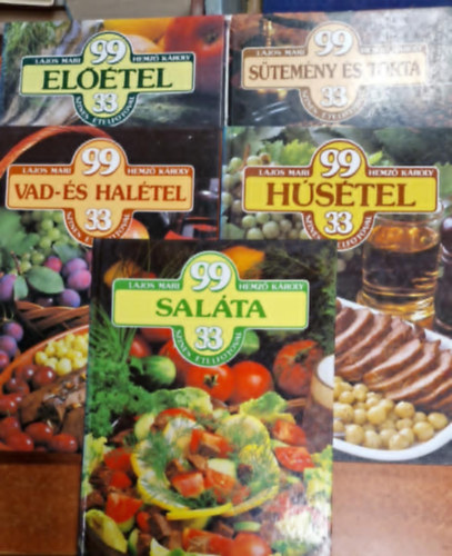 Lajos Mari Hemz� K�roly - 5db 99 �tel 33 sz�nes �telfot�val k�nyvcsomag :H�s�tel / Vad- �s hal�tel /Sal�ta/El��tel/S�tem�ny �s torta