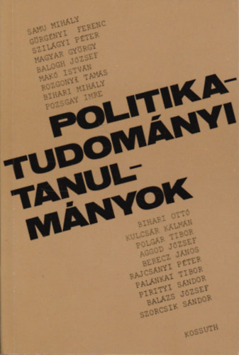 Polgár Tibor - Politikatudományi tanulmányok