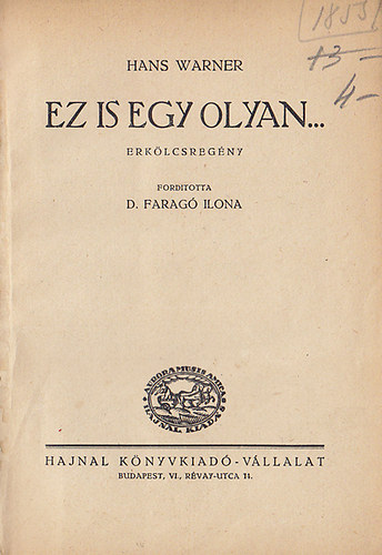 Hans Warner - Ez is egy olyan... erk�lcsreg�ny