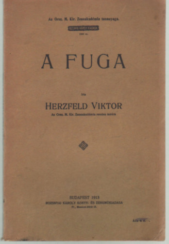 Herzfeld Viktor - A Fuga