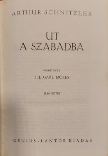 Arthur Schnitzler - t a szabadba
