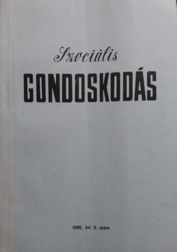 Szocilis gondoskods 1986. vi 3.szm