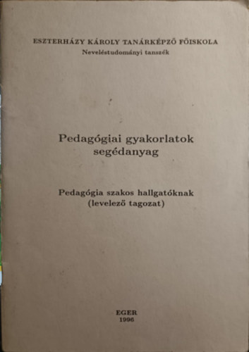 Pedaggiai gyakorlatok segdanyag