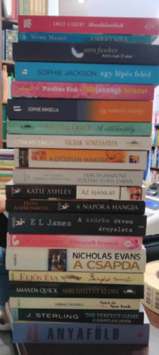 Sophie Kinsella, Amanda Quick, Sandra Brown, E L James, Nicholas Evans Tbb szerz - 20 db romantikus m: A hibtlan jtk+Elvesznk benned+Az ajnlat+Egy lps feld