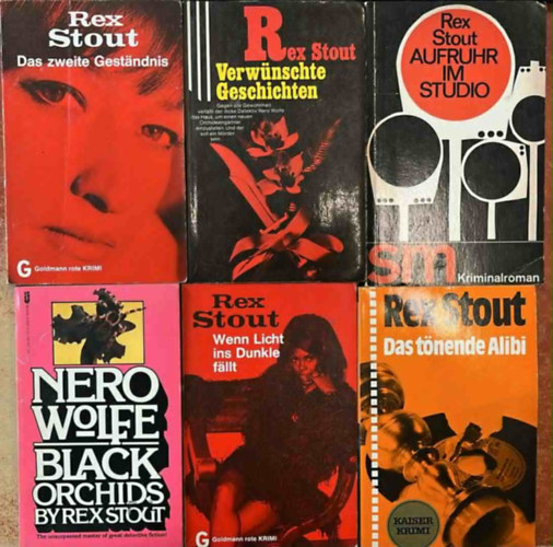 Rex Stout - 6 db német nyelvű Rex Stout krimi