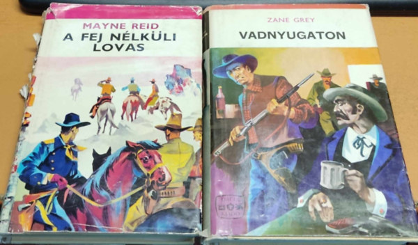 Mayne-Reid Zane Grey - 2 db western: A fej n�lk�li lovas + Vadnyugaton