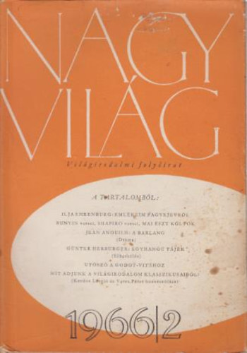 Kardos Lszl-Gereblyes Lszl - Nagyvilg (Vilgirodalmi folyirat)1966/2