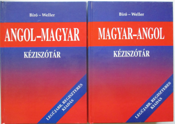 B�r�; Weller - Magyar-angol �s angol-magyar k�zisz�t�r