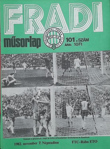 Nagy B�la  (szerk.) - Fradi m�sorlap 101. sz�m