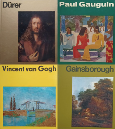 Kelényi György Kuno Mittelstädt - 4 kötet híres festőkről: Dürer + Vincent van Gogh + Paul Gauguin + Gainsborough