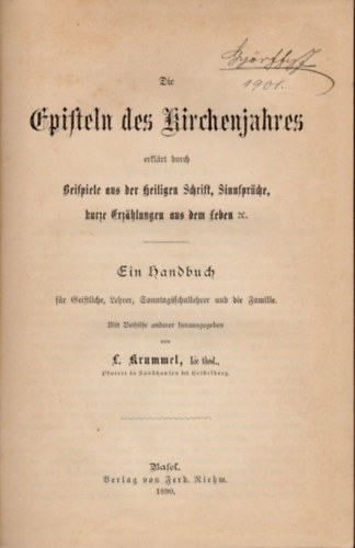 L. Krummel - Die Episteln des Kirschenjahres