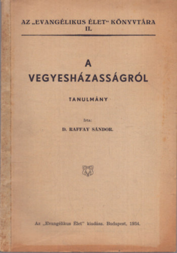 D. Raffay Sndor - A vegyeshzassgrl