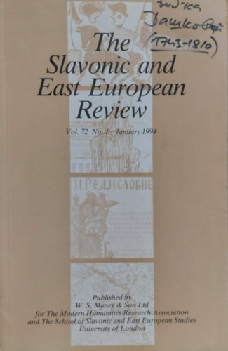The Slavonic and East European Review ( vol. 72 -  1 jauary 1994)