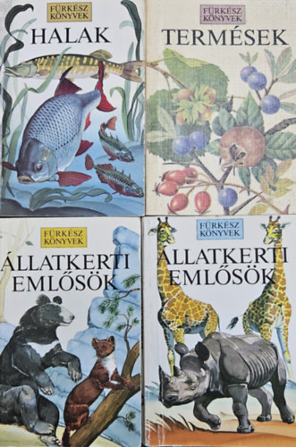 Burton J.A.-Pearson B., Marjorie s Philip Blamey Prichard M.-Linsell K. - 4 db knyv a Frksz knyvek sorozatbl: Halak + llatkerti emlsk 1-2. + Termsek (3 m 4 ktetben)