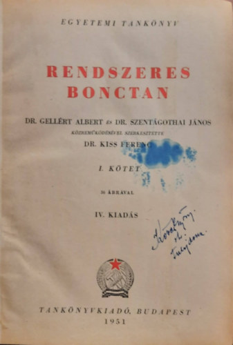 Kiss Ferenc - Rendszeres bonctan