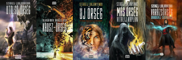 Arkagyij Suspanov, Vlagyimir Vasziljev, Vitalij Kaplan Szergej Lukjanyenko - 5 db sci-fi reg�ny az �rs�g sorozatb�l: Utols� �rs�g (�rs�g 4.) + K�osz-�rs�g (�rs�g 5.) + �j �rs�g (�rs�g 6.) + M�s �rs�g (�rs�g 7.) + Var�zs�rs�g (�rs�g 10.) (az �rs�g sorozat 4., 5., 6., 7. �s 10. r�sze)