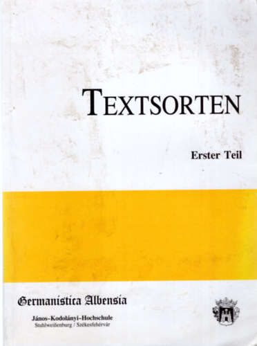 Sz�sz Ferenc Kurdi Imre - Textsorten Erster Teil
