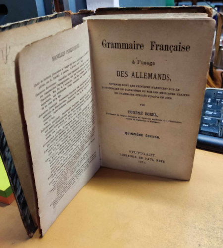 Eug�ne Borel - Grammaire Francaise � l'usage des Allemands (Francia nyelvtan n�meteknek)