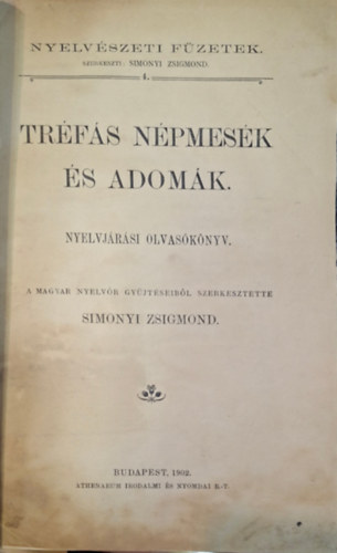 Simonyi Zsigmond - Tr�f�s n�pmes�k �s adom�k.